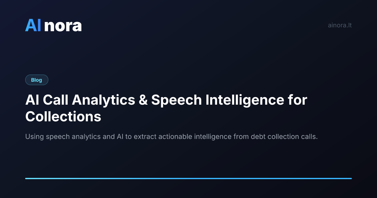 AI Call Analytics & Speech Intelligence for Collections