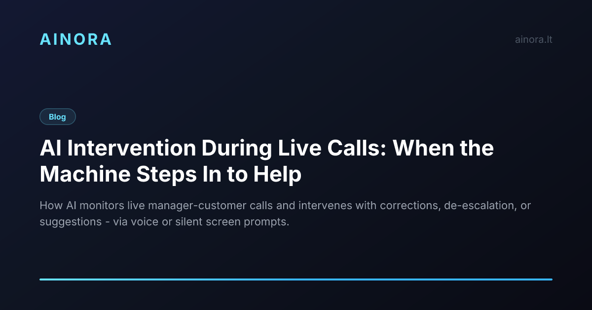 AI Intervention During Live Calls: When the Machine Steps In to Help