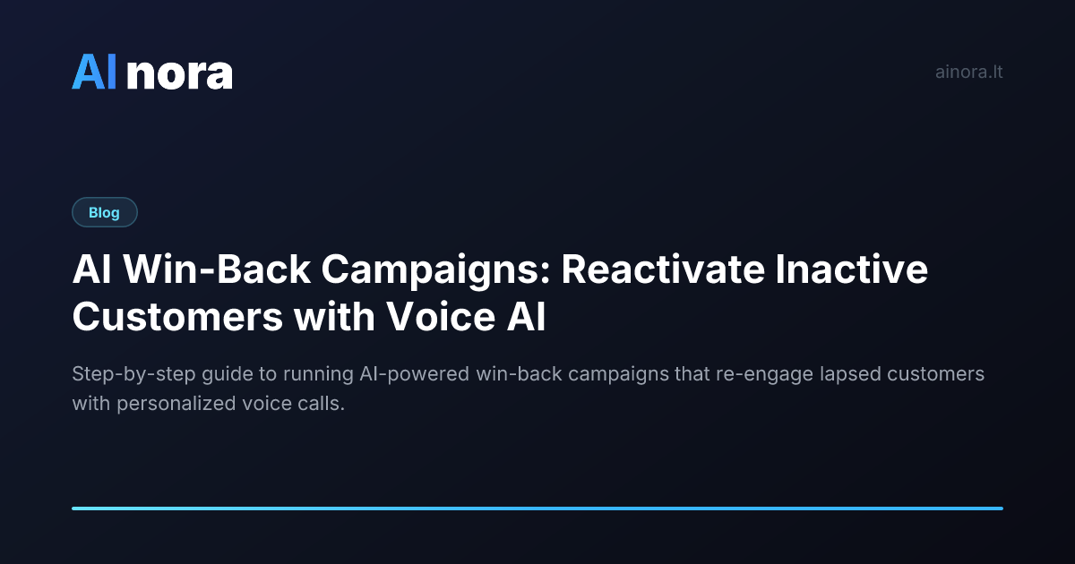AI Win-Back Campaigns: Reactivate Inactive Customers with Voice AI