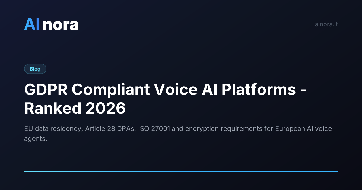 GDPR Compliant Voice AI Platforms with EU Data Residency - Ranked 2026