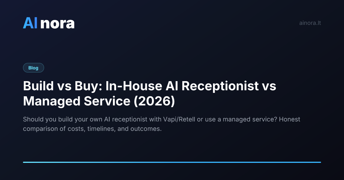 Build vs Buy: In-House AI Receptionist vs Managed Service (2026)