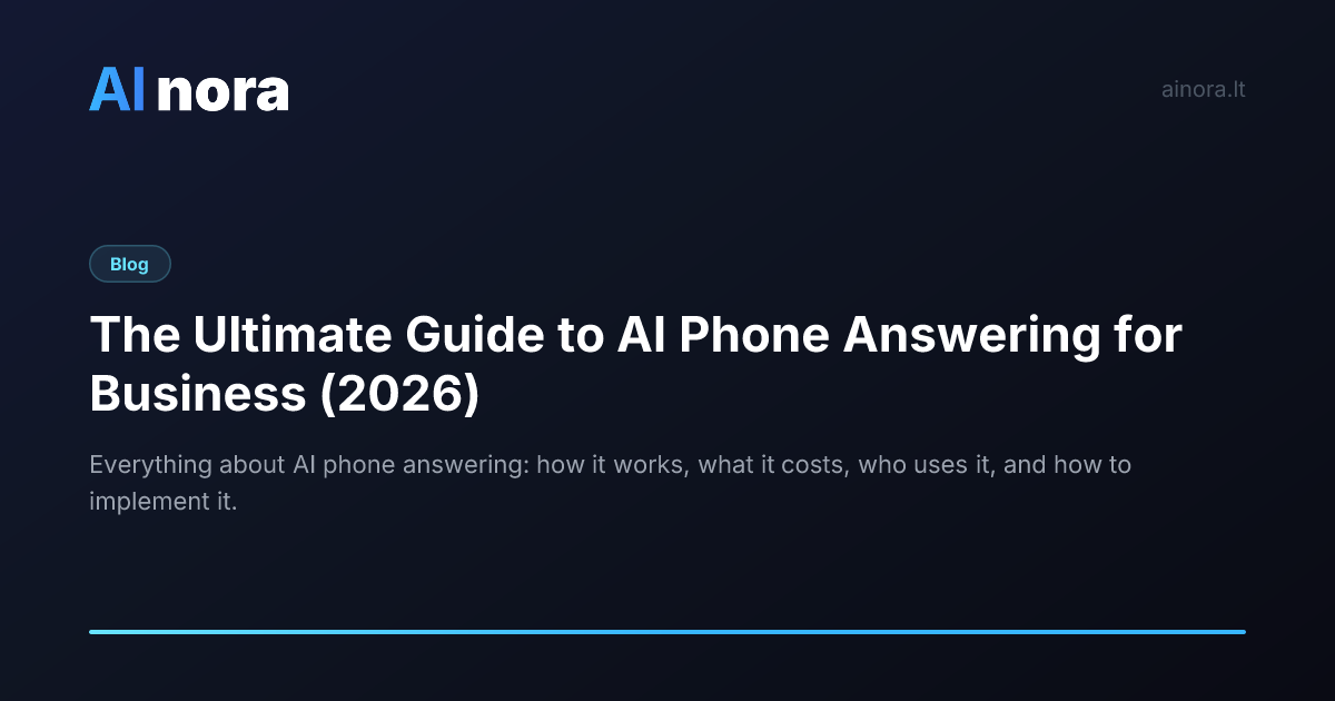 The Ultimate Guide to AI Phone Answering for Business (2026)